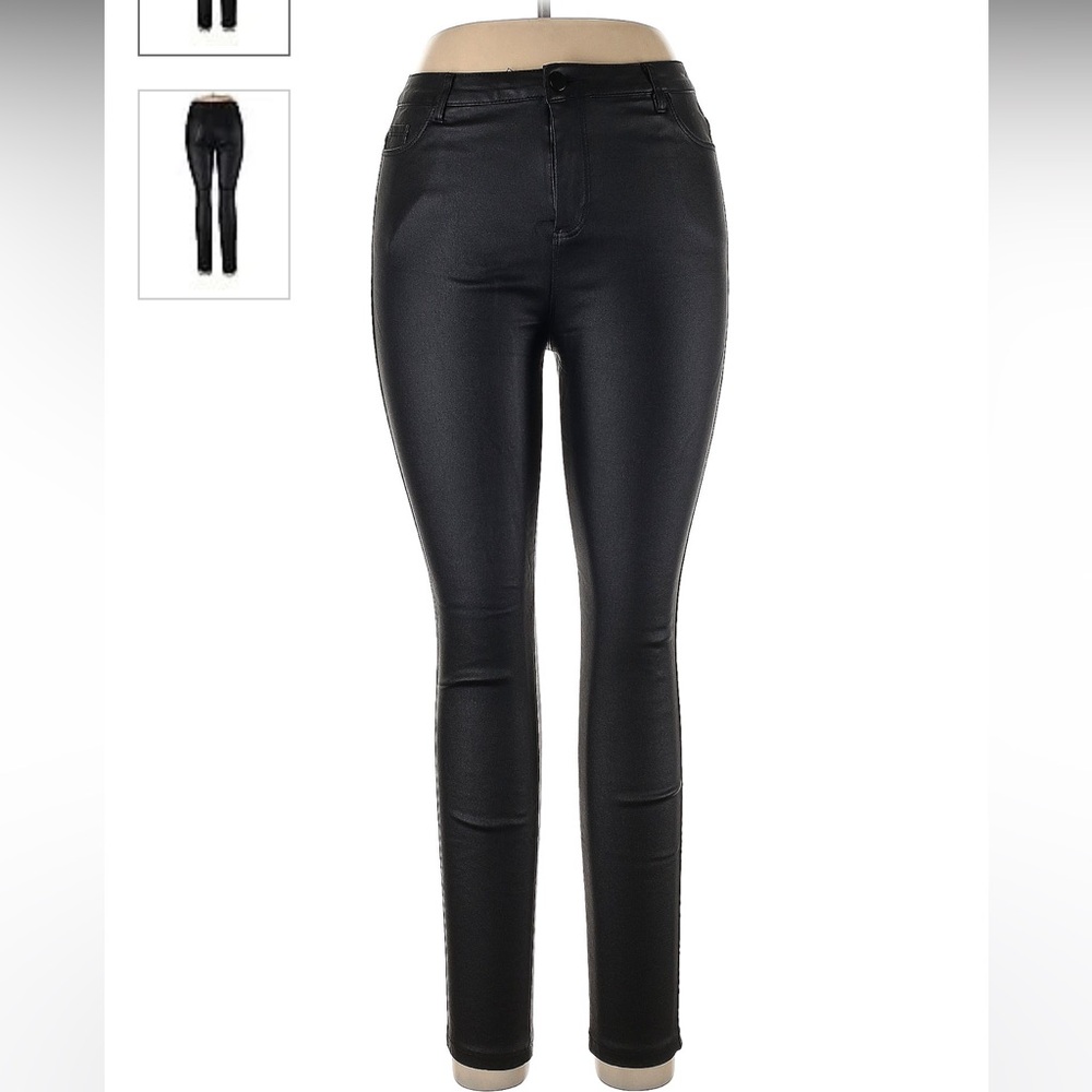Faux Leather Black Pants skinny